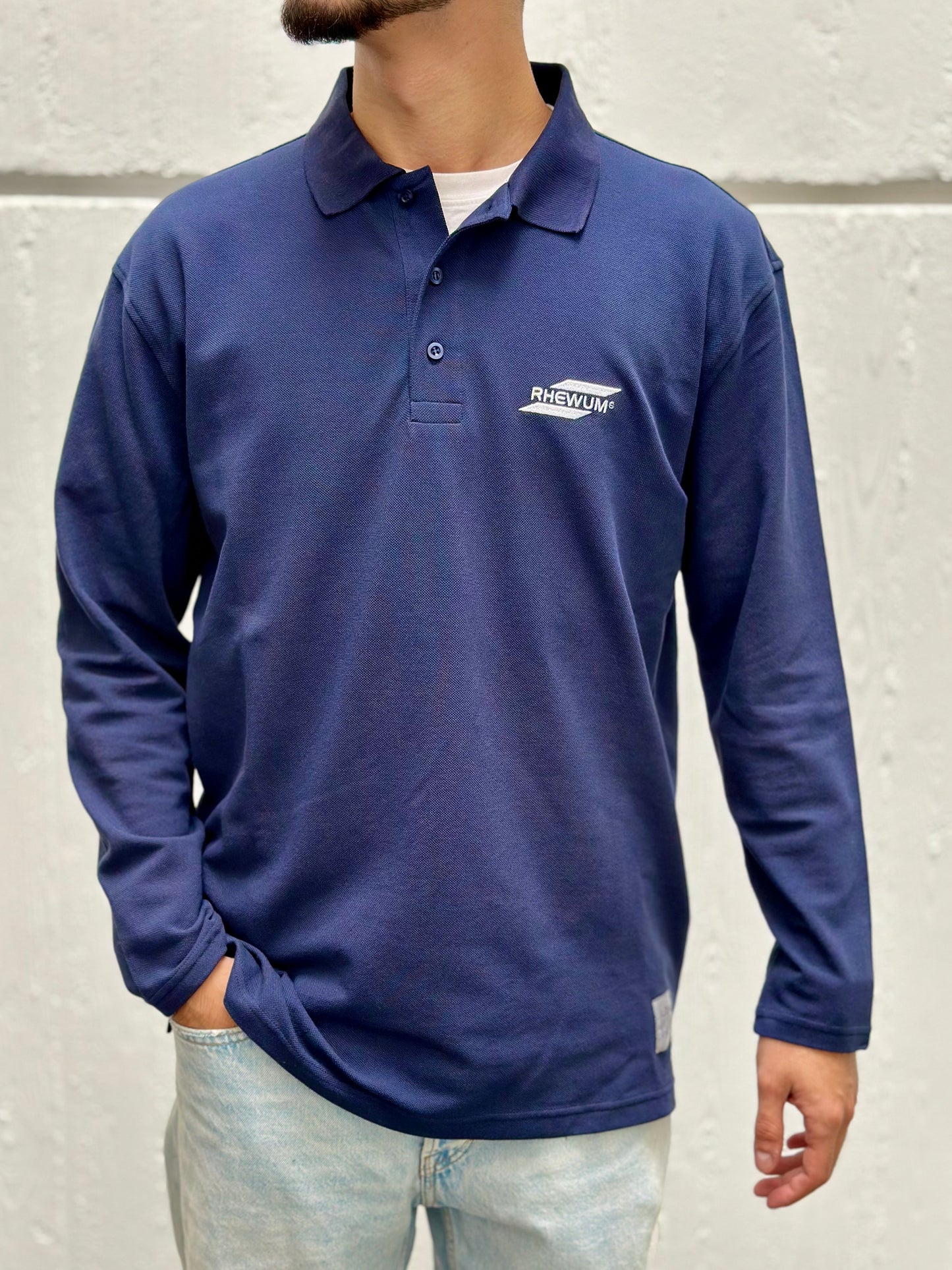 Longsleeve Polo Blue