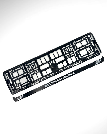RHEWUM Kennzeichenhalter mit "THE SCIENCE OF SCREENING"